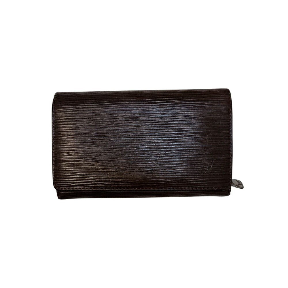 Louis Vuitton Epi Tressor Wallet Brown Leather Authentic Approx 6 x 4 Inches - Picture 2 of 15